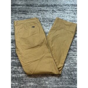 Mountain Khakis Pants Men 42x32 Brown Slim Fit Organic Cotton Canvas Chino NWOT